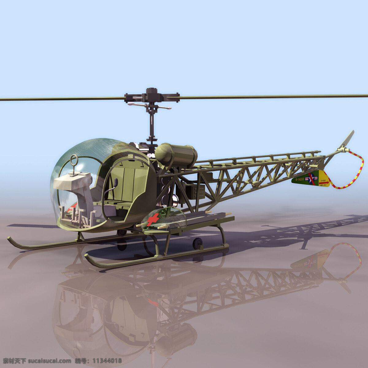 小行 侦查 直升机 飞机 航天 迷你 军机 3d模型素材 其他3d模型