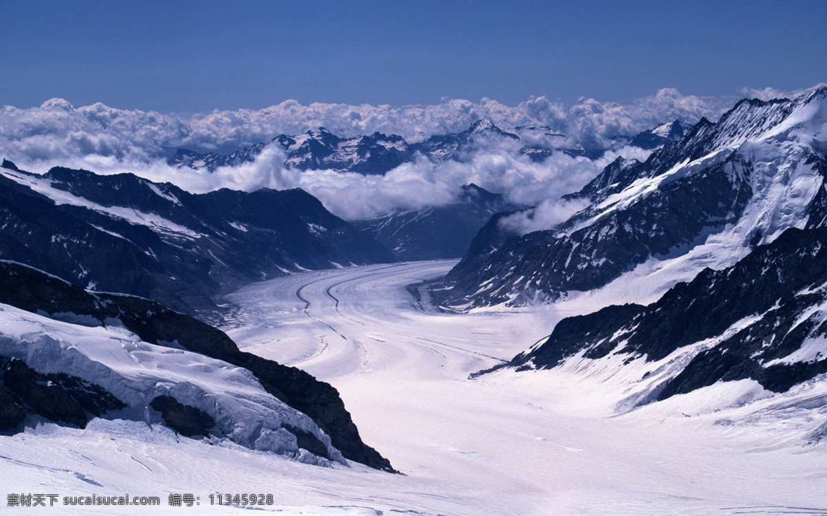 雪山免费下载 高原 寒冬 积雪 蓝天 天空 雪山 风景 生活 旅游餐饮