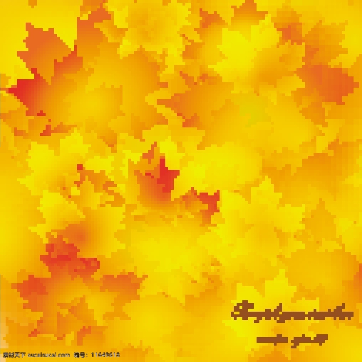 金色 秋叶 背景 树枝 叶脉 叶片 矢量 矢量图 花纹花边