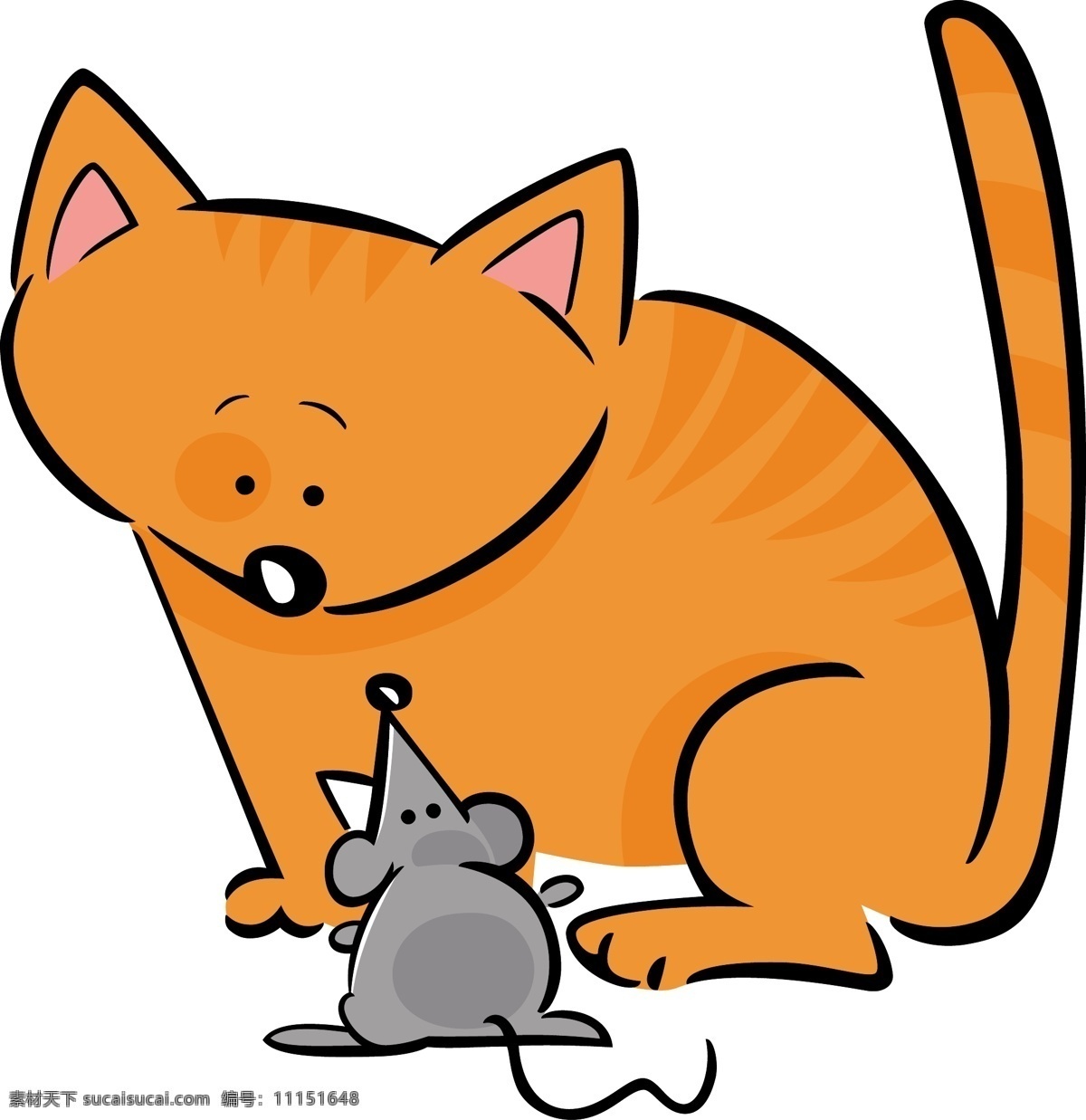 卡通 猫咪 老鼠 漫画 卡通老鼠 卡通猫咪 卡通小猫 卡通动物漫画 动物插画 动物插图 耗子 陆地动物 生物世界 矢量素材