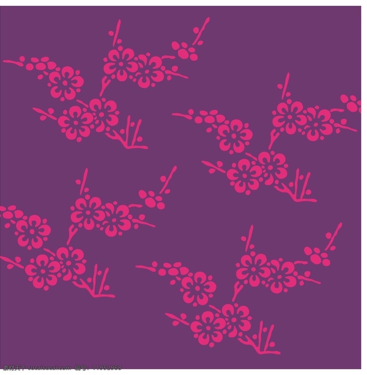 日本 传统 花卉 植物 图案 矢量 传统图案 花纹 竹子 松树 梅花 其他矢量 矢量素材 矢量图库 生物世界 树木树叶
