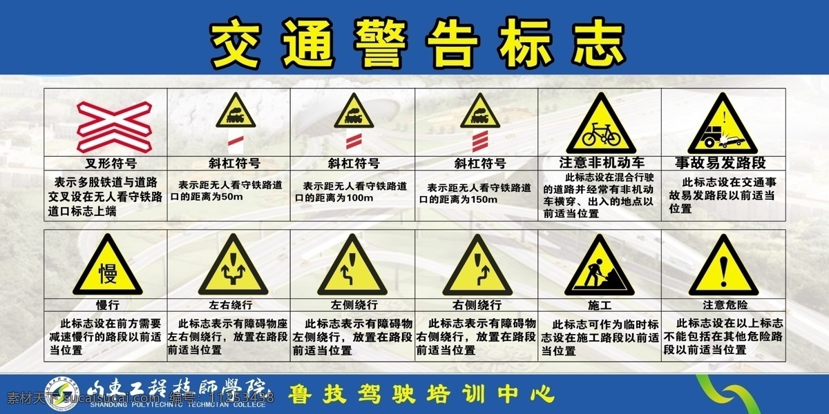 交通警告标示 交通标识 交通警告标志 交通标志 警告标志 警告标示
