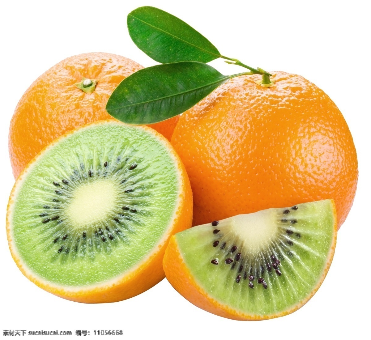 高清水果图片 橘子 猕猴桃肉 分层 源文件