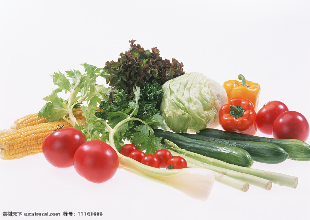 蔬菜 新鲜蔬菜 绿叶菜 绿叶蔬菜 油菜 高清蔬菜 芹菜 西红柿 黄瓜 圣女果 笋 彩椒 小西红柿 玉米 卷心菜 洋白菜 生菜 生物世界