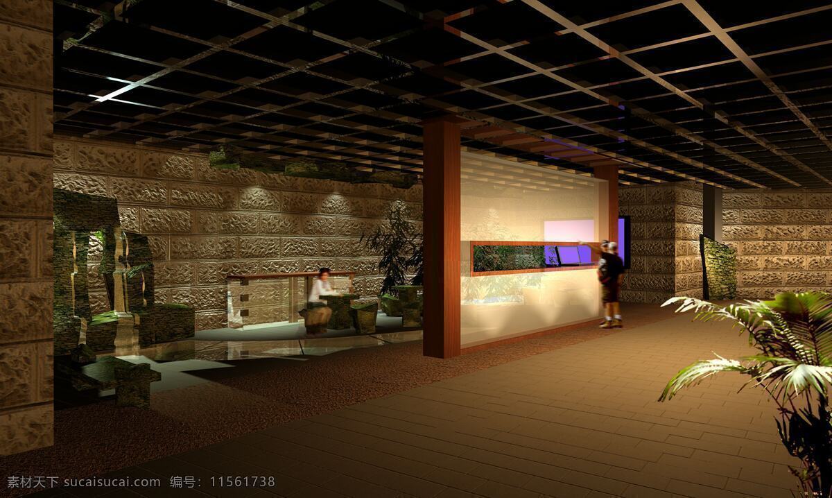 雷峰塔 博物馆 效果图 展示 3d设计 3d作品 黑色