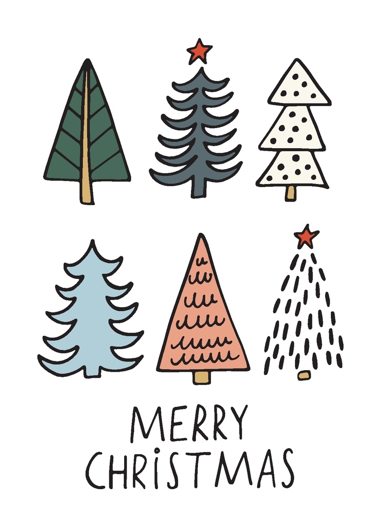 小 清新 圣诞节 图案 装饰 小清新 北欧 节日 创意 卡通 装饰图案 植物 涂鸦