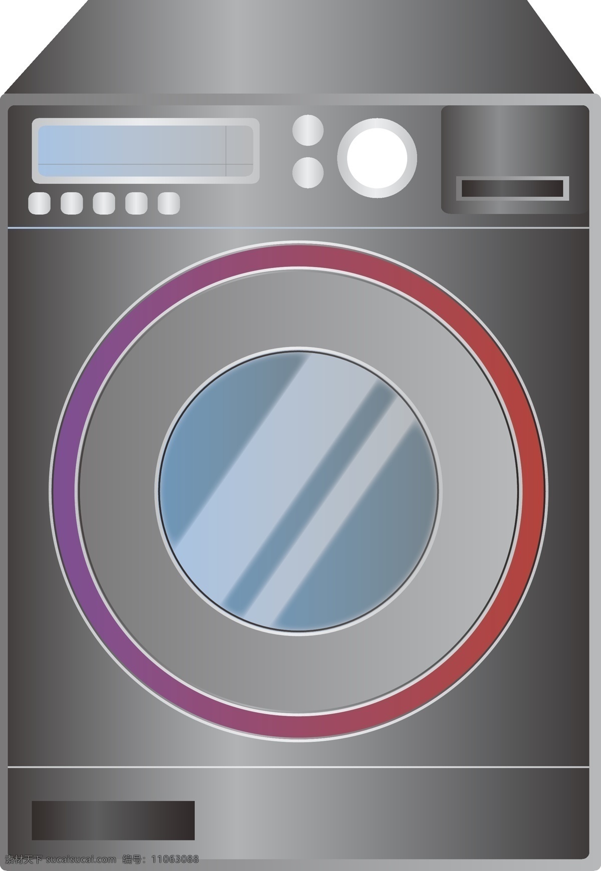 灰色 洗衣机 插画 灰色的洗衣机 漂亮的洗衣机 精美洗衣机 洗衣机装饰 洗衣机插画 卡通洗衣机 家电洗衣机