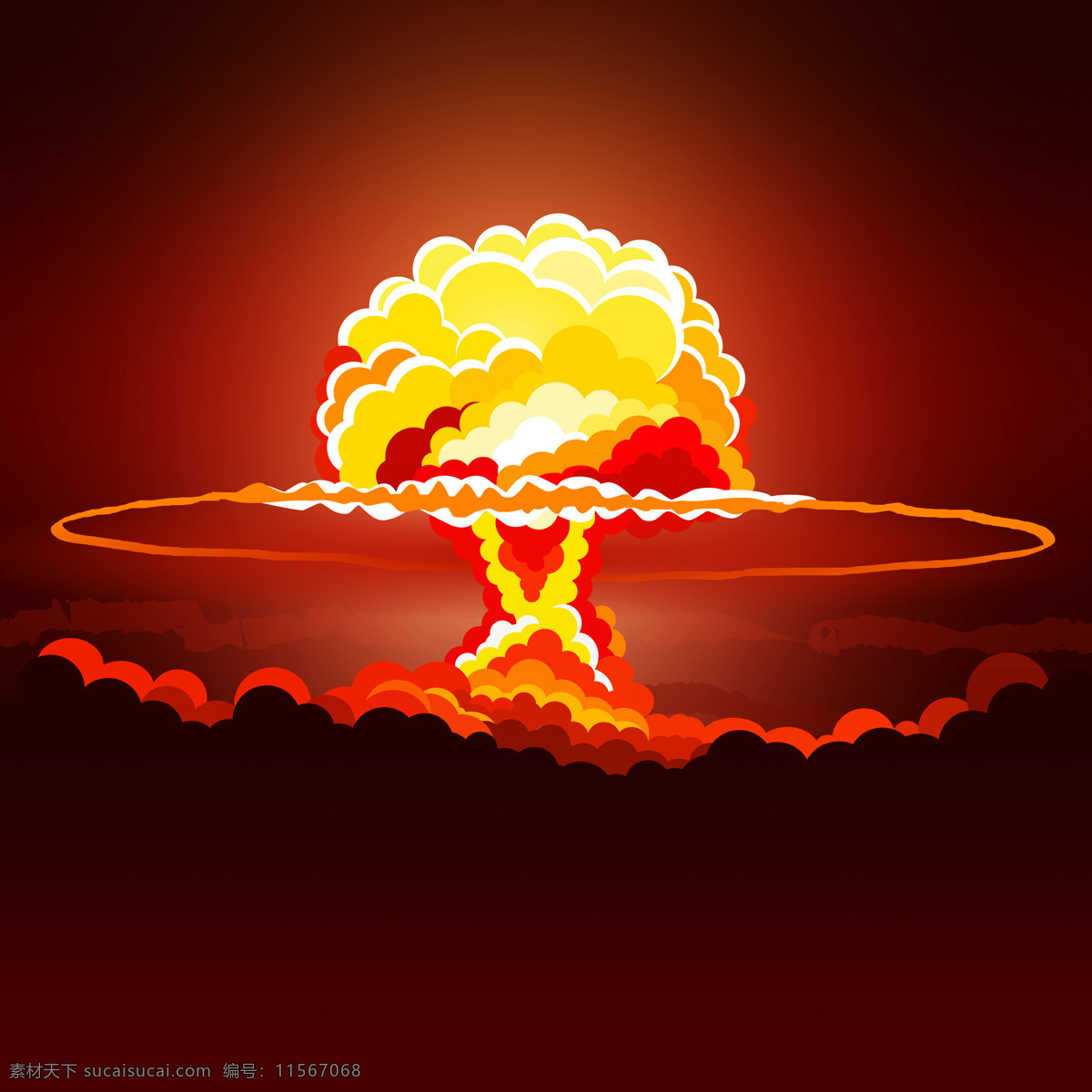 原子弹爆炸 爆炸 爆炸火焰 火焰