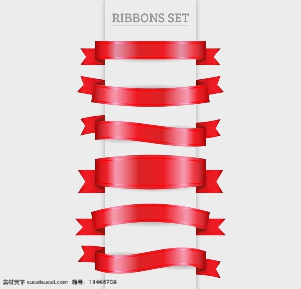红丝带 横幅 复古 色带 标签 模板 红色 标题 装饰 功能区 葡萄酒 设置