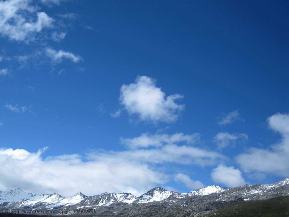 川西 蓝天 白云 山 天空 雪山 川藏线 自然景观 自然风景