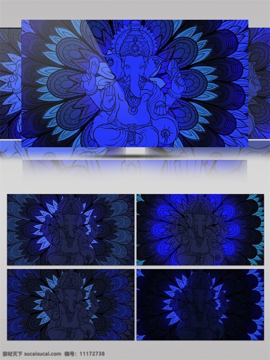 蓝光 绽放 花蕊 视频 光芒穿梭 光束 花朵 蓝色 前进隧道