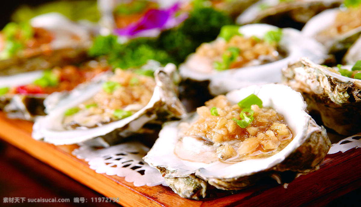 蒜蓉扇贝 烤扇贝 烧烤 中餐 海鲜 传统食物 特写大图 餐饮美食 传统美食