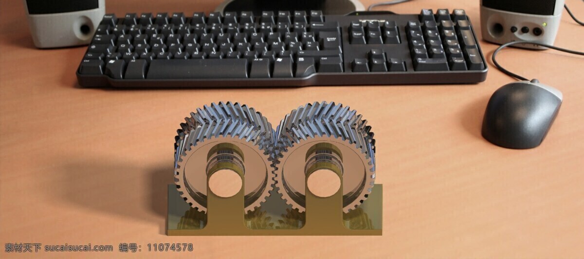 双螺旋 齿轮 螺旋齿轮 3d模型素材 其他3d模型