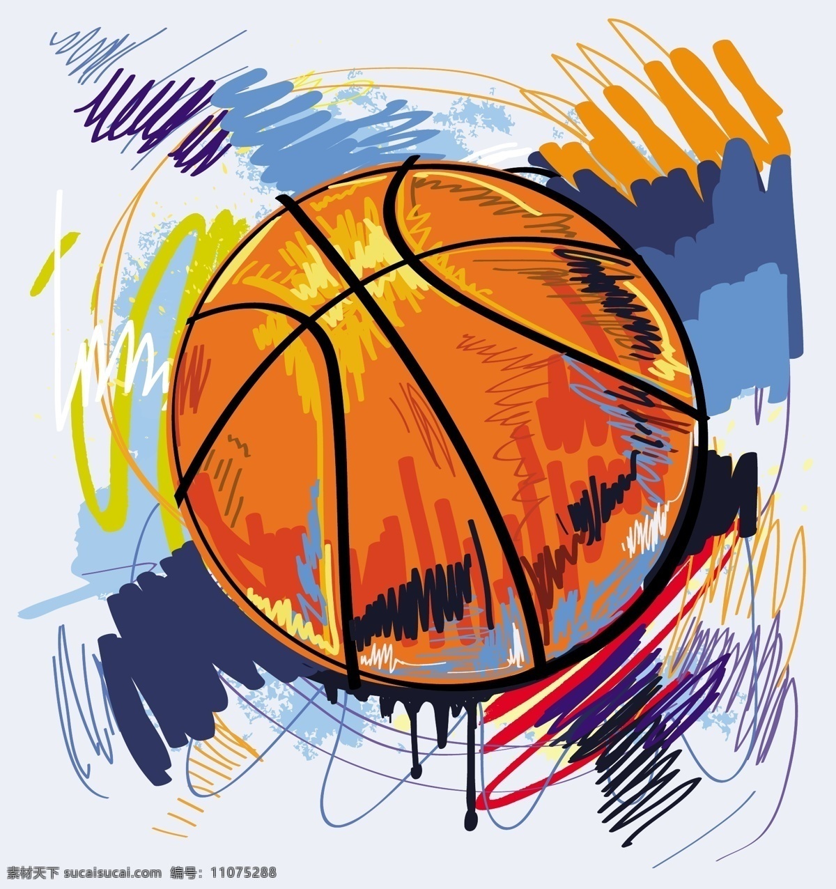 篮球 手绘篮球 cba 篮球运动 nba basketball 体育运动 矢量 生活百科 体育用品