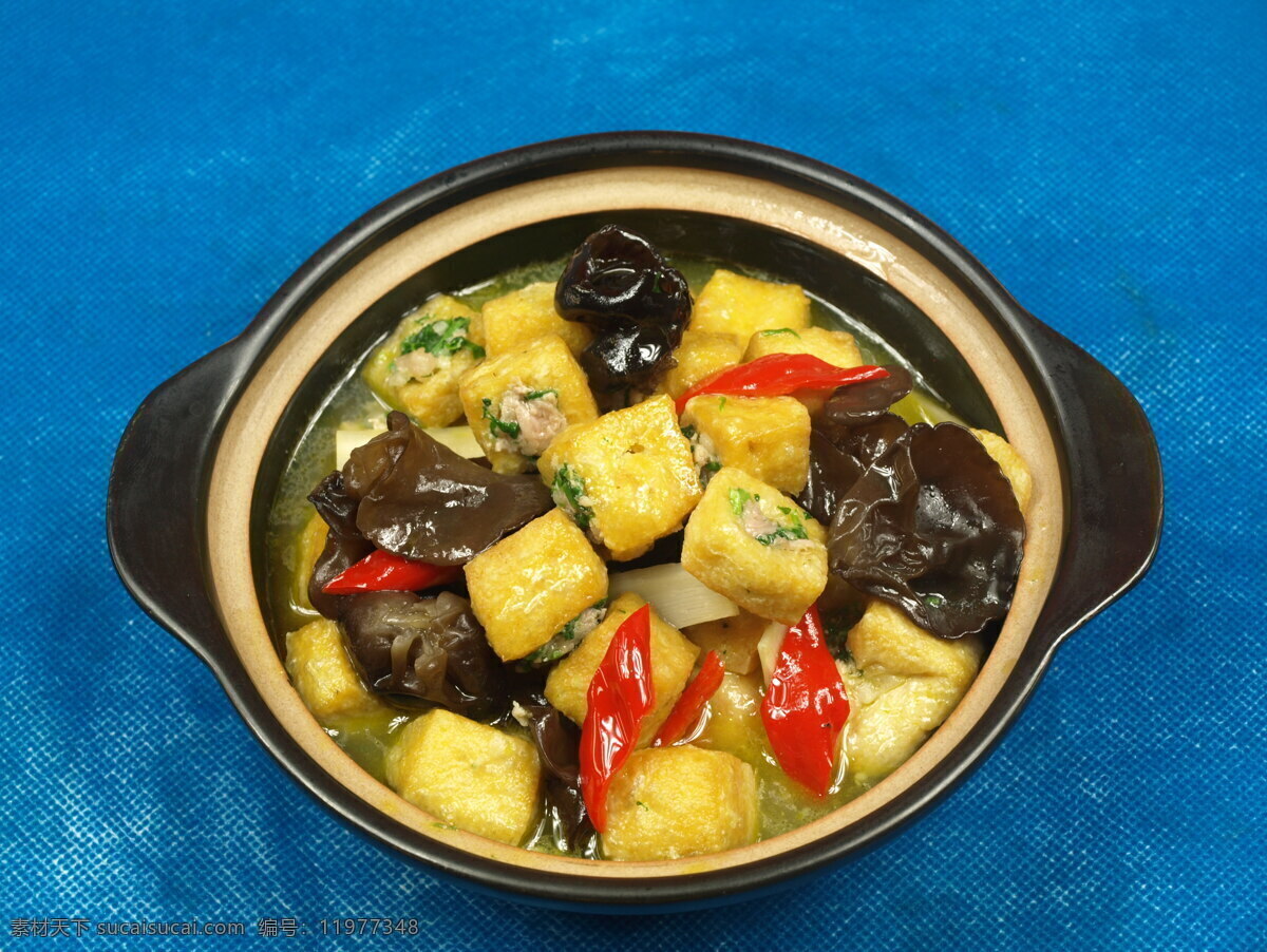 农家 野菜 油豆腐 油 豆腐 菜 餐饮美食 传统美食 摄影图库