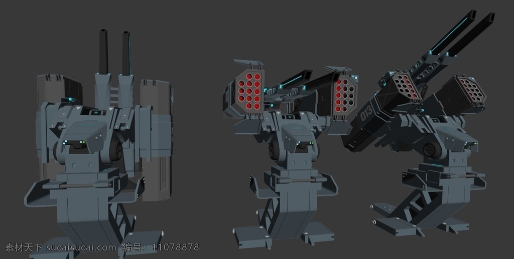 导弹 塔 展开 三 种 形态 科幻 炮塔 激光炮 3d模型 武器 战争 3d设计 其他模型 max