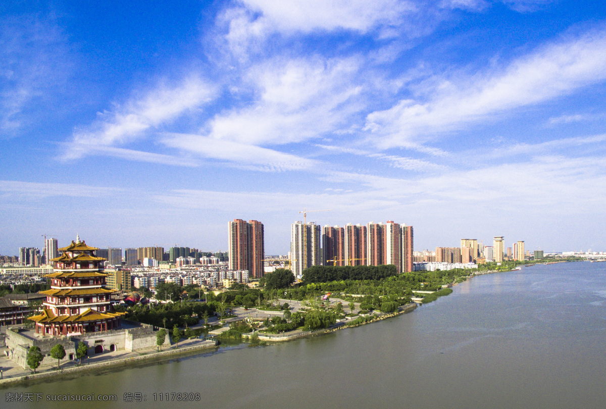 泗阳 大运河 泗水 阁 城市 航拍 大运 河泗水阁 建筑 城市摄影 旅游摄影 人文景观