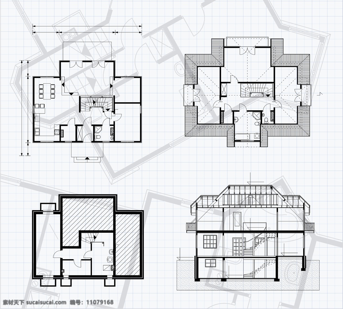 建筑 平面 图纸 艺术的载体 载体画蓝图 向量 矢量图 其他矢量图