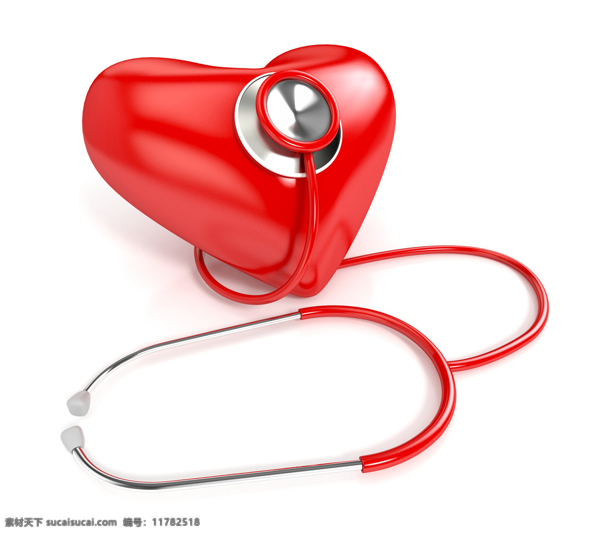 爱心听诊器 爱心医疗 听诊器 心电图 心脏 爱心 红心 医疗 医学 保健 3d设计 白色