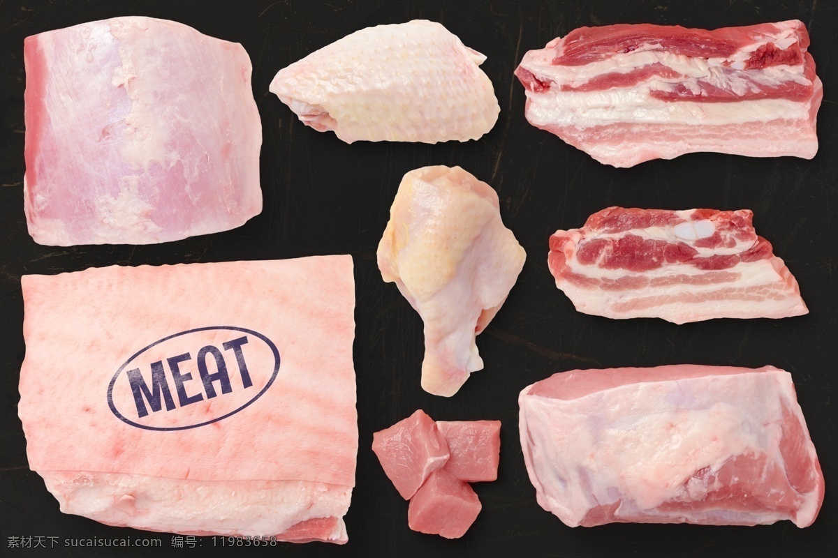 高清 新 拍 新鲜 猪肉 鸡肉 食物 美食素材 食物材料 食物素材 新鲜肥肉 新鲜鸡肉 新鲜食物 新鲜猪肉 真实食物