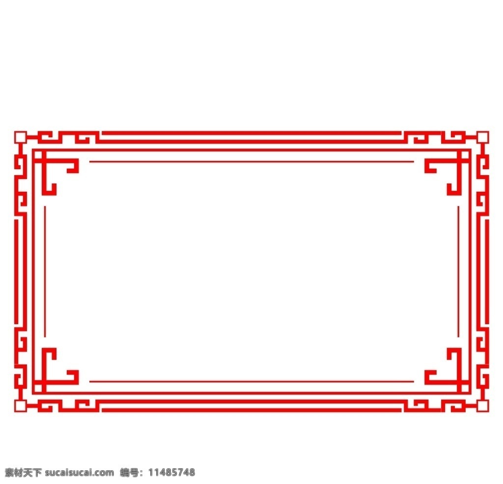 中式边框图片 红色 简约 中式边框 元素 边框 框
