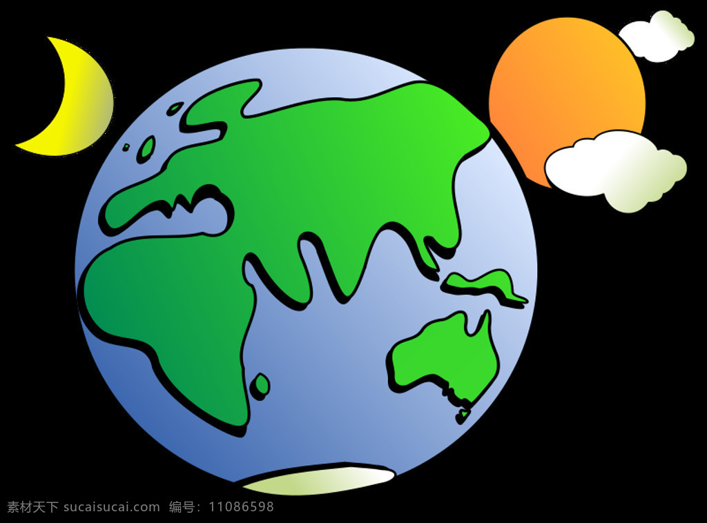 澳洲的地球 澳大利亚 澳洲 地球 地球仪 俄罗斯 非洲 卡通 明星 欧洲 圣经 南极洲 亚洲 中国 冰 印度 月亮 太阳 云 颜色 着色书 创作的 新月 创世记 线的艺术 自然 行星 极性 太阳能 世界 插画集