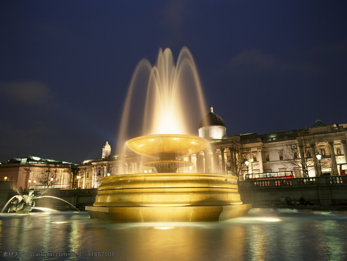 美丽 喷泉 城市 城市建筑 城市标识 英国 伦敦 现代城市 美丽喷泉 夜景 城市风光 环境家居