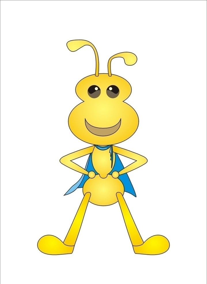 金蚂蚁 金色 蚂蚁 卡通设计 矢量