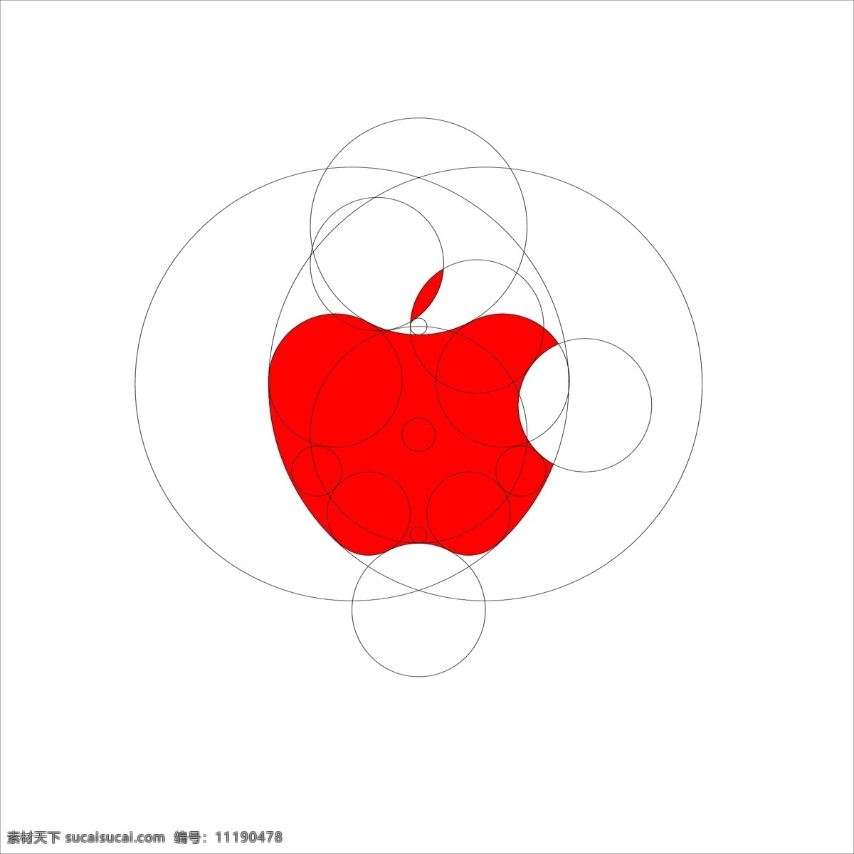 苹果 logo 绘制 苹果logo 苹果绘制 ui设计 logo设计