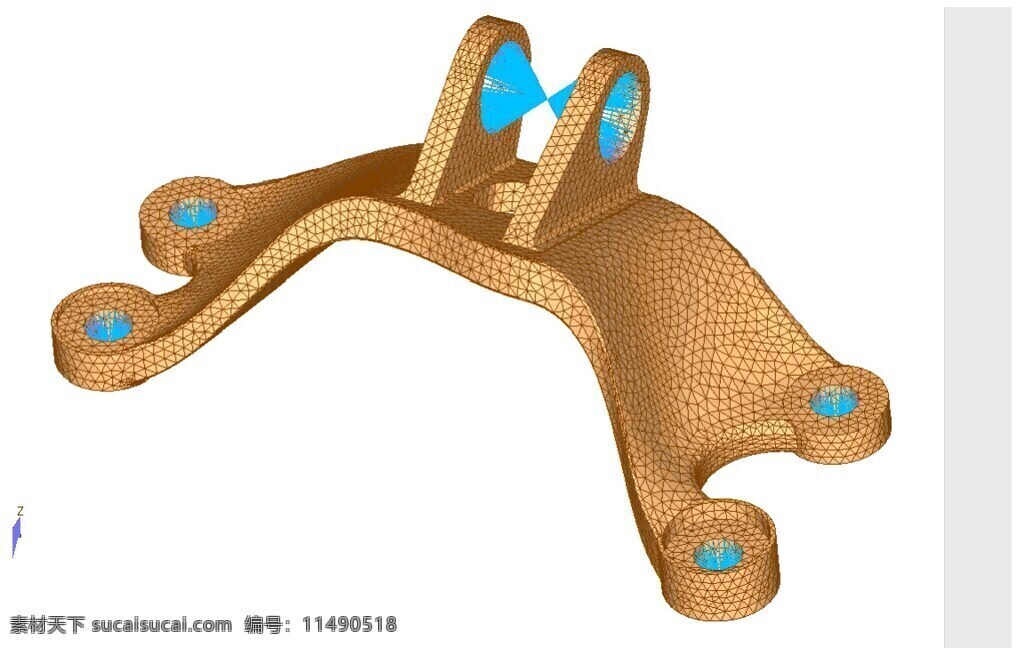 通用电气 发动机 托架 3d模型素材 建筑模型