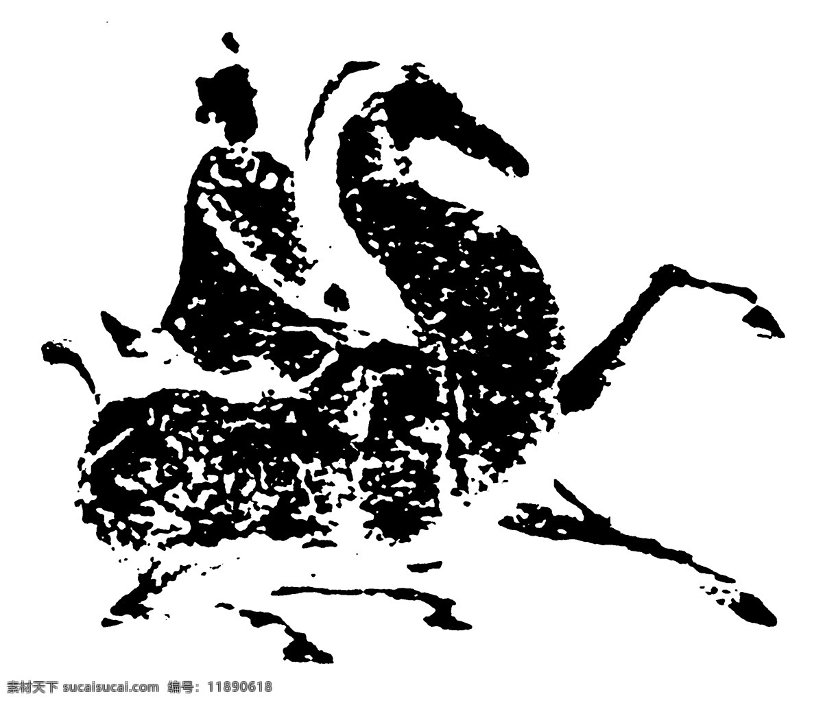 动物图案 中国传统图案 秦汉 时期 图案 设计素材 装饰图案 书画美术 白色