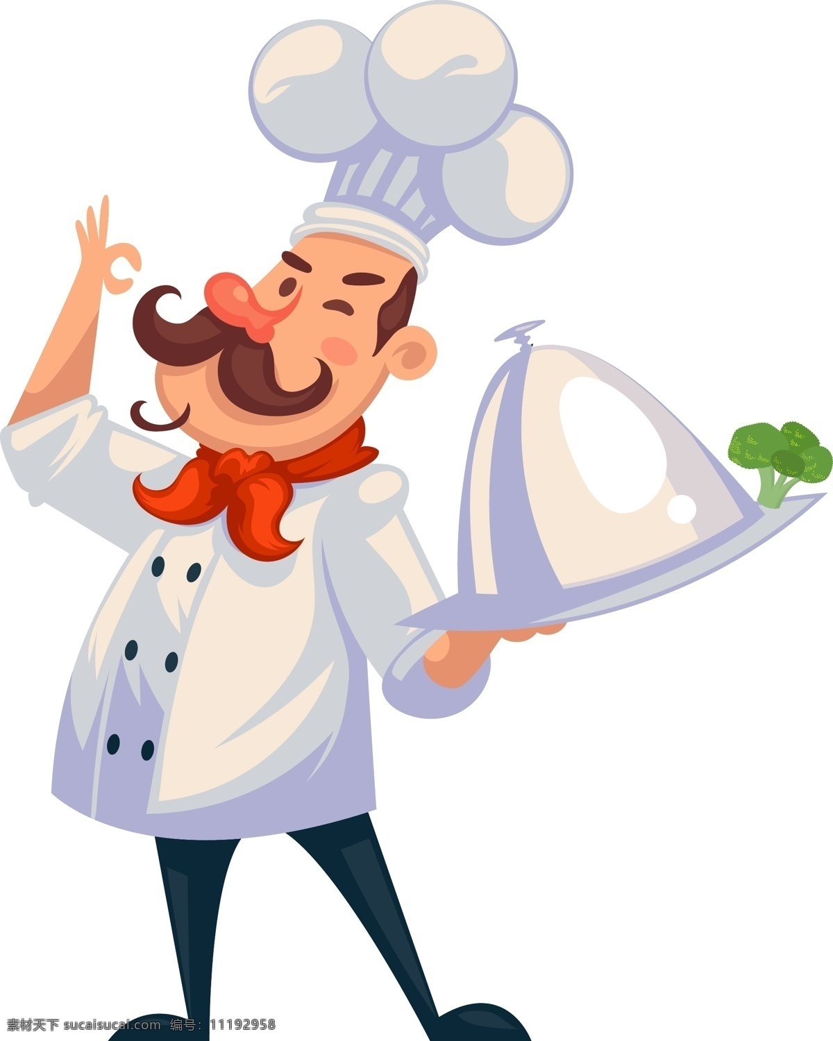 卡通厨师插画 厨师 厨子 做饭 烹饪 卡通人物 人物图库 职业人物