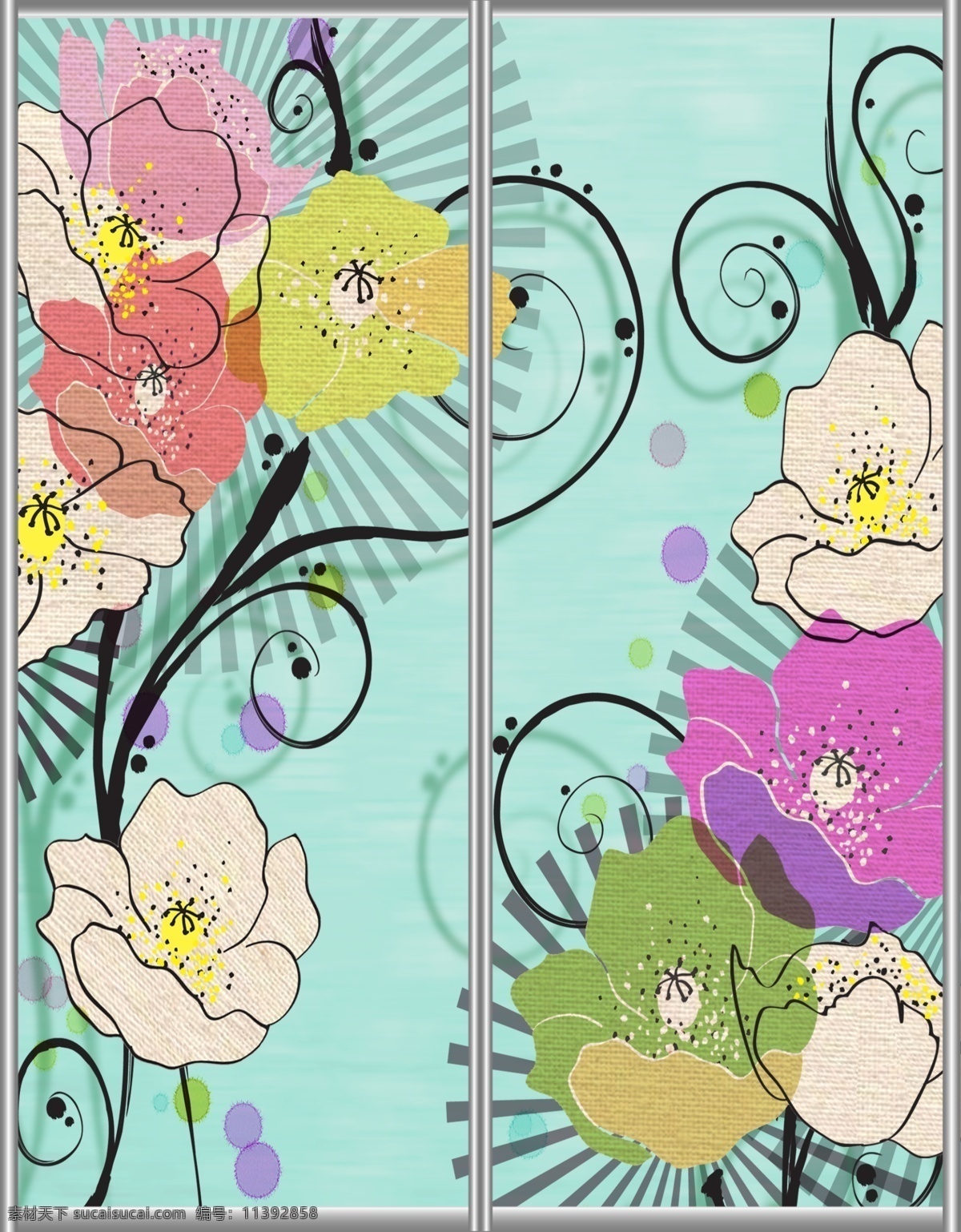 抽象 个性 广告设计模板 韩国 花朵 花卉 花纹 时尚 移门 图案 模板下载 移门图案 移门汇 移门图 复杂 线条 源文件 装饰素材