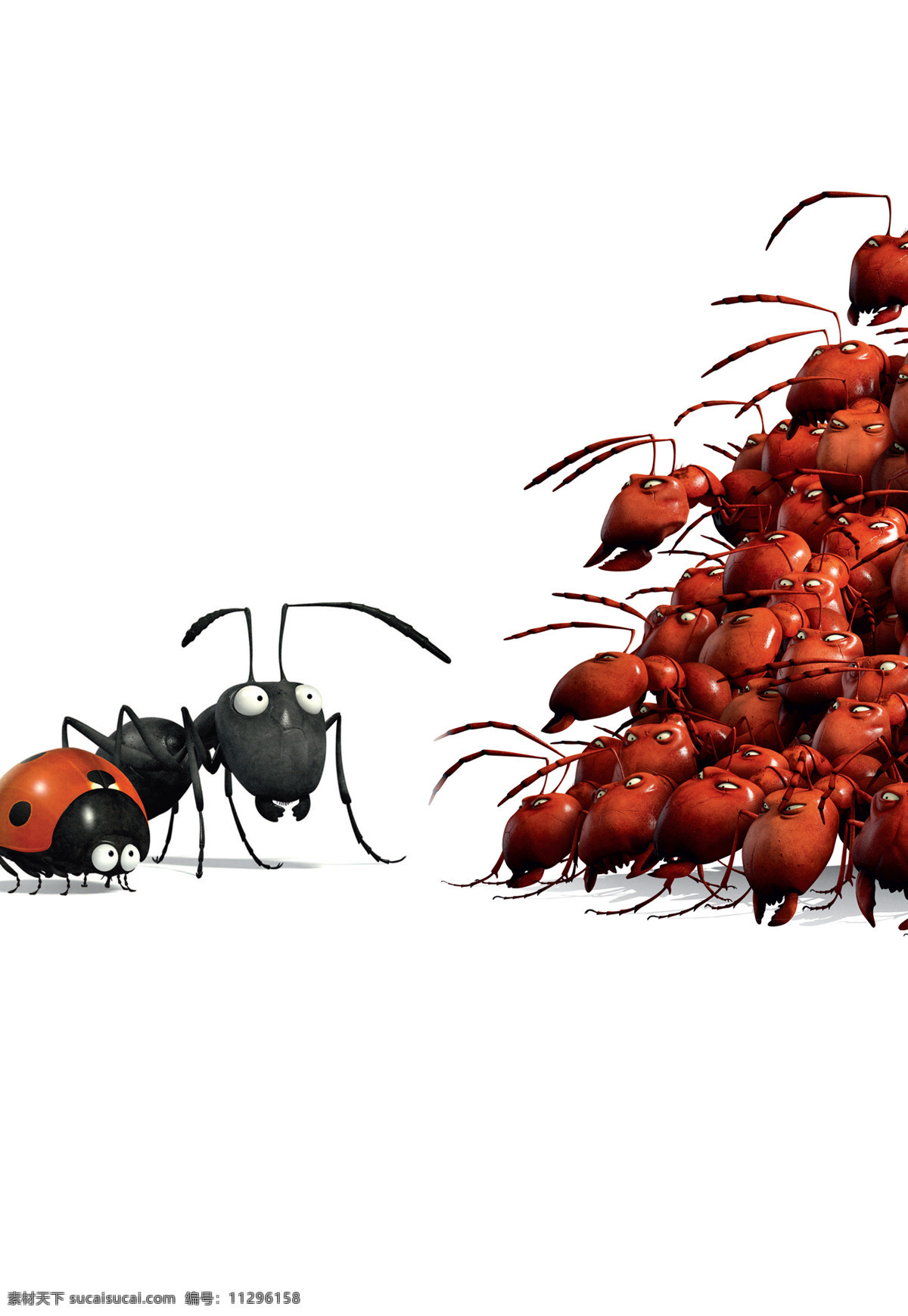 昆虫总动员 虫虫大联盟 红蚁 黑蚂蚁 瓢虫 杀虫剂 方糖争霸战 密林 动画 动画电影 动画电影素材 动漫动画