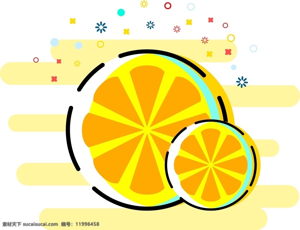 商用 矢量 扁平化 mbe 风格 柠檬 元素 海报素材 mbe风格 lemon