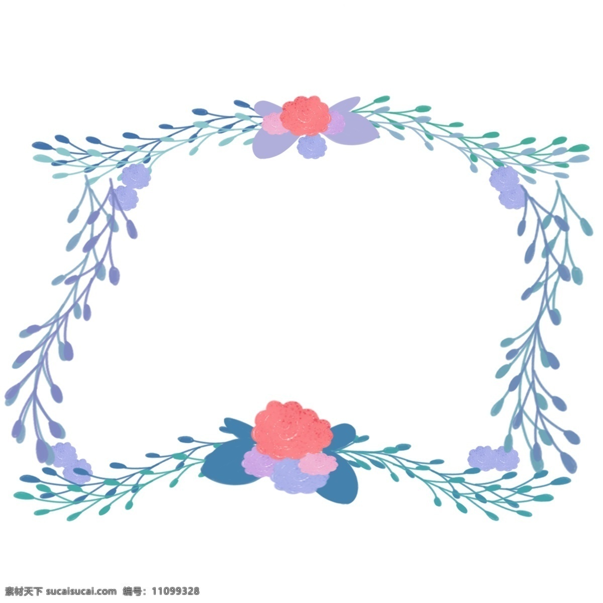 正方形 花 框 图案 插图 漂亮 植物花框
