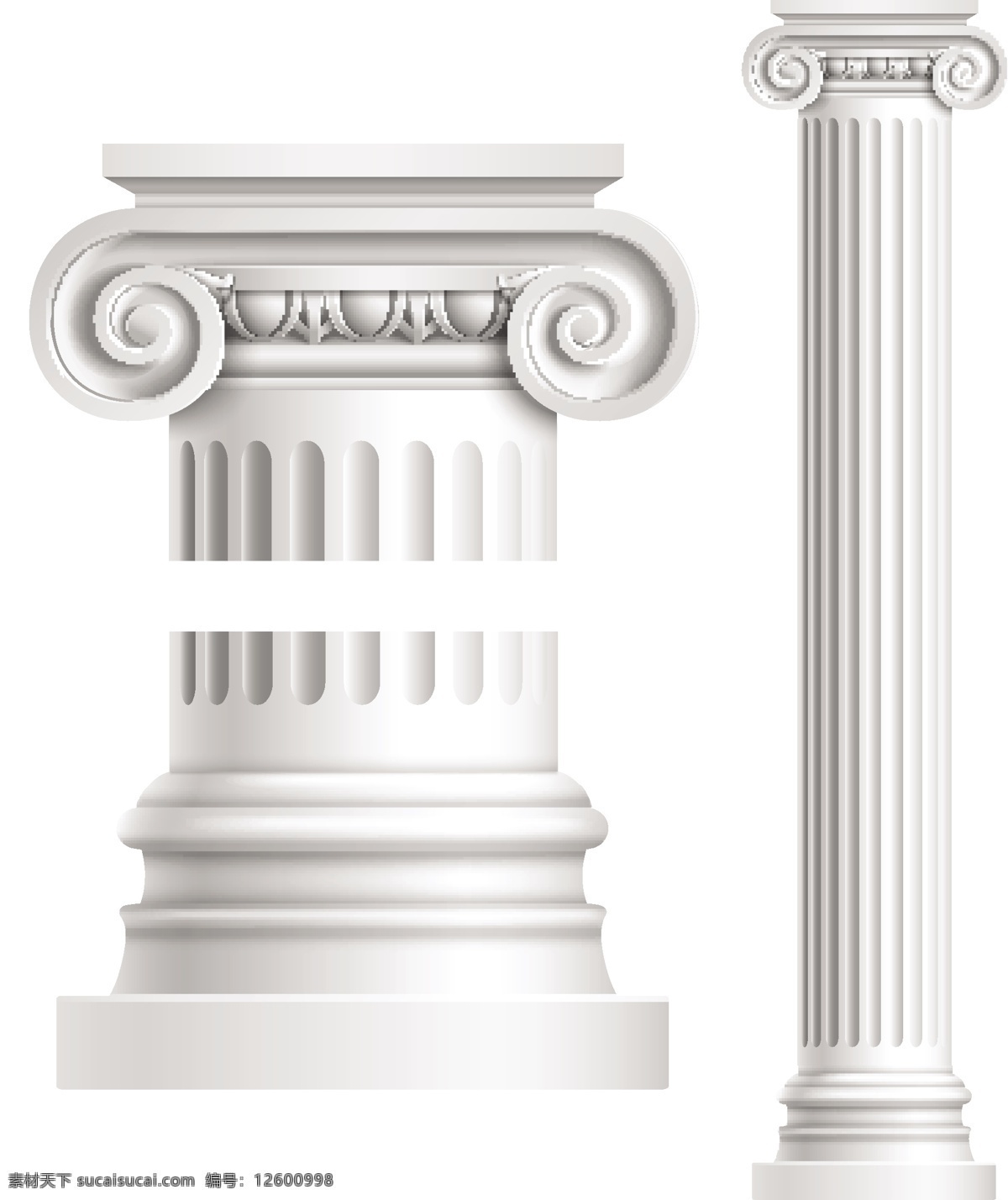 罗马柱 欧洲 花纹 石柱 雕刻 石刻 手绘 建筑材料 矢量 环境设计 建筑设计