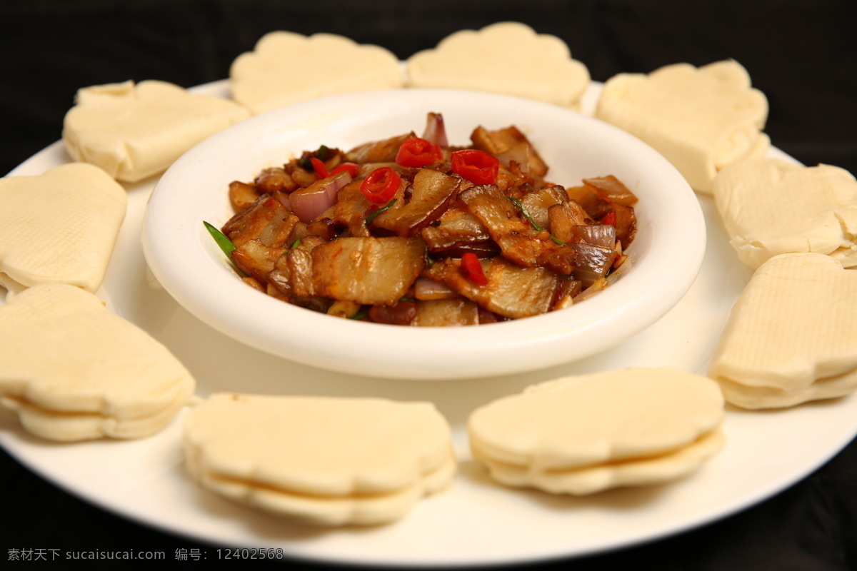 回锅肉加膜 肉夹馍 馍 美味肉夹馍 家常回锅肉 菜品图片 餐饮美食 传统美食