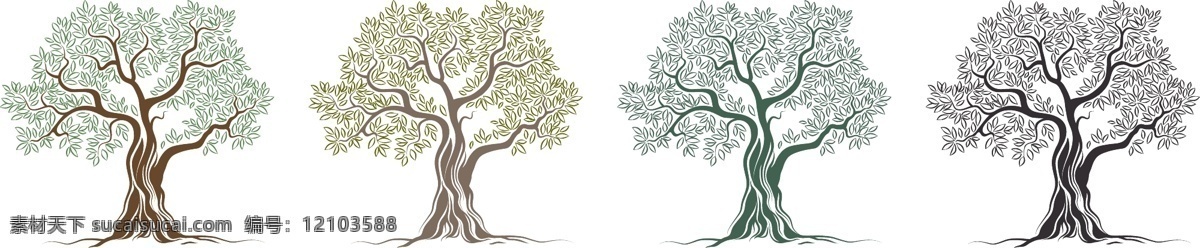 橄榄树 树木 树林 植物图案 装饰图案 背景 简约 清新 自然景观 自然风光