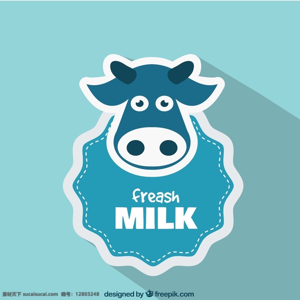 新鲜牛奶标签 新鲜 牛奶 标签 奶牛 牛 图标 动物 剪纸 插画 背景 海报 画册 矢量动物 生物世界 家禽家畜
