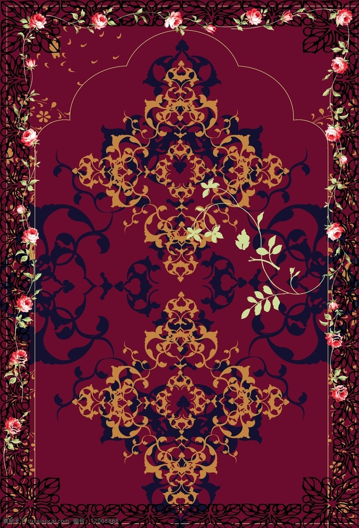 围巾 地毯 古典 花纹 矢量 原创设计 其他原创设计