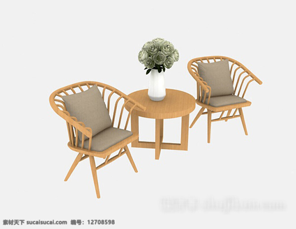 简约 黄色 桌椅 3d 模型 3d模型下载 3d模型 室内设计 室内家装 欧式风格 现代风格 家具家装 中式风格模型