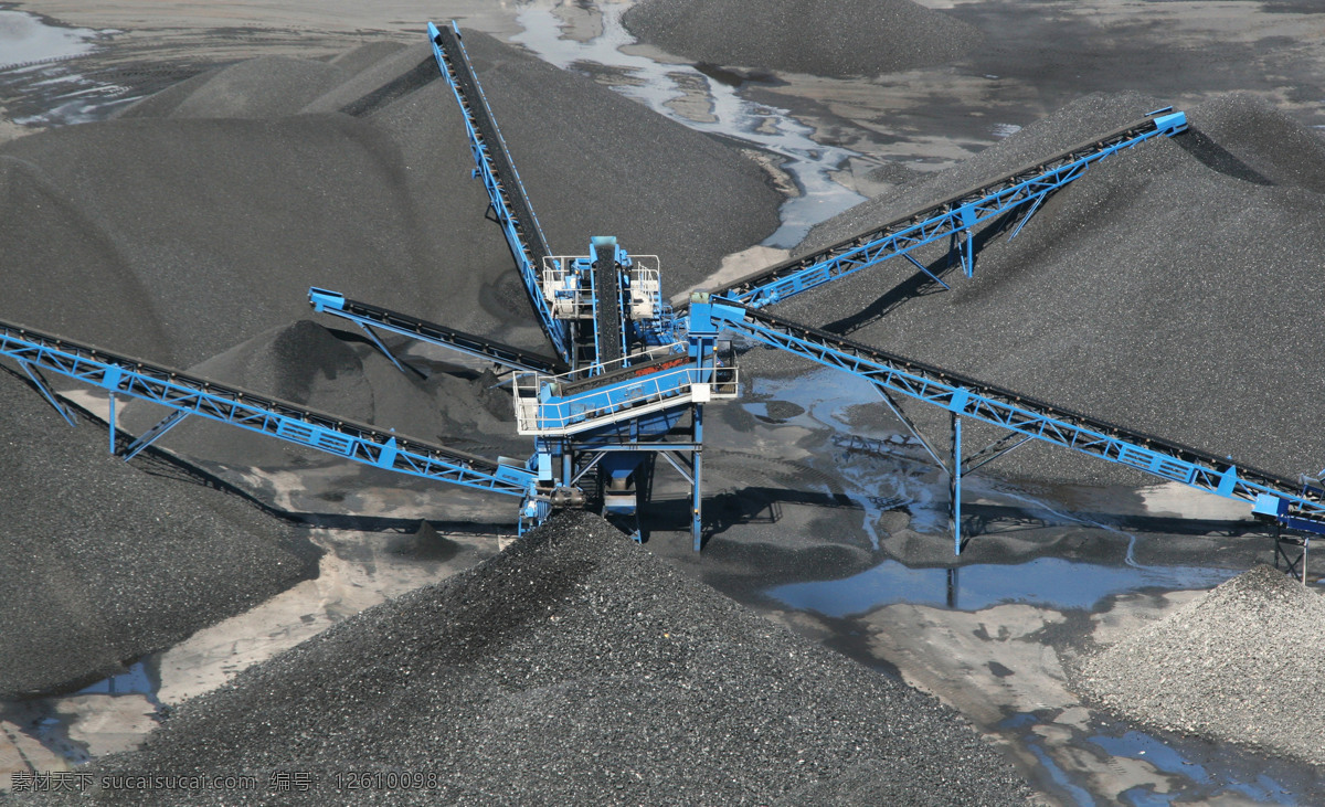 煤 生产 现场 机械 机器 加工 生活百科 工业生产 现代科技 灰色