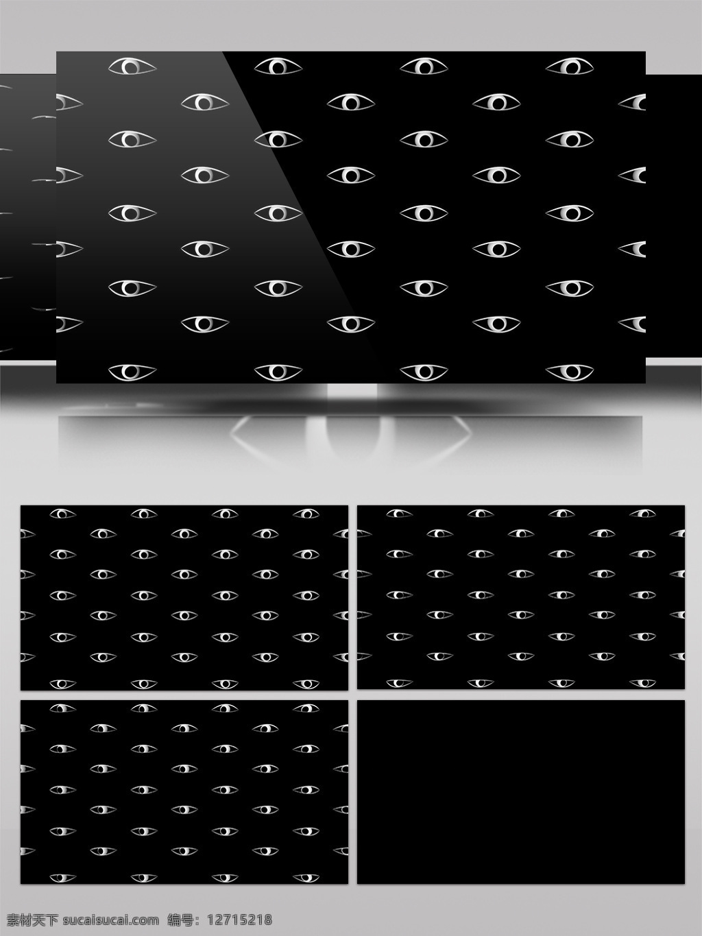 黑色 星空 视频 白色眼睛 视频素材 动态视频素材