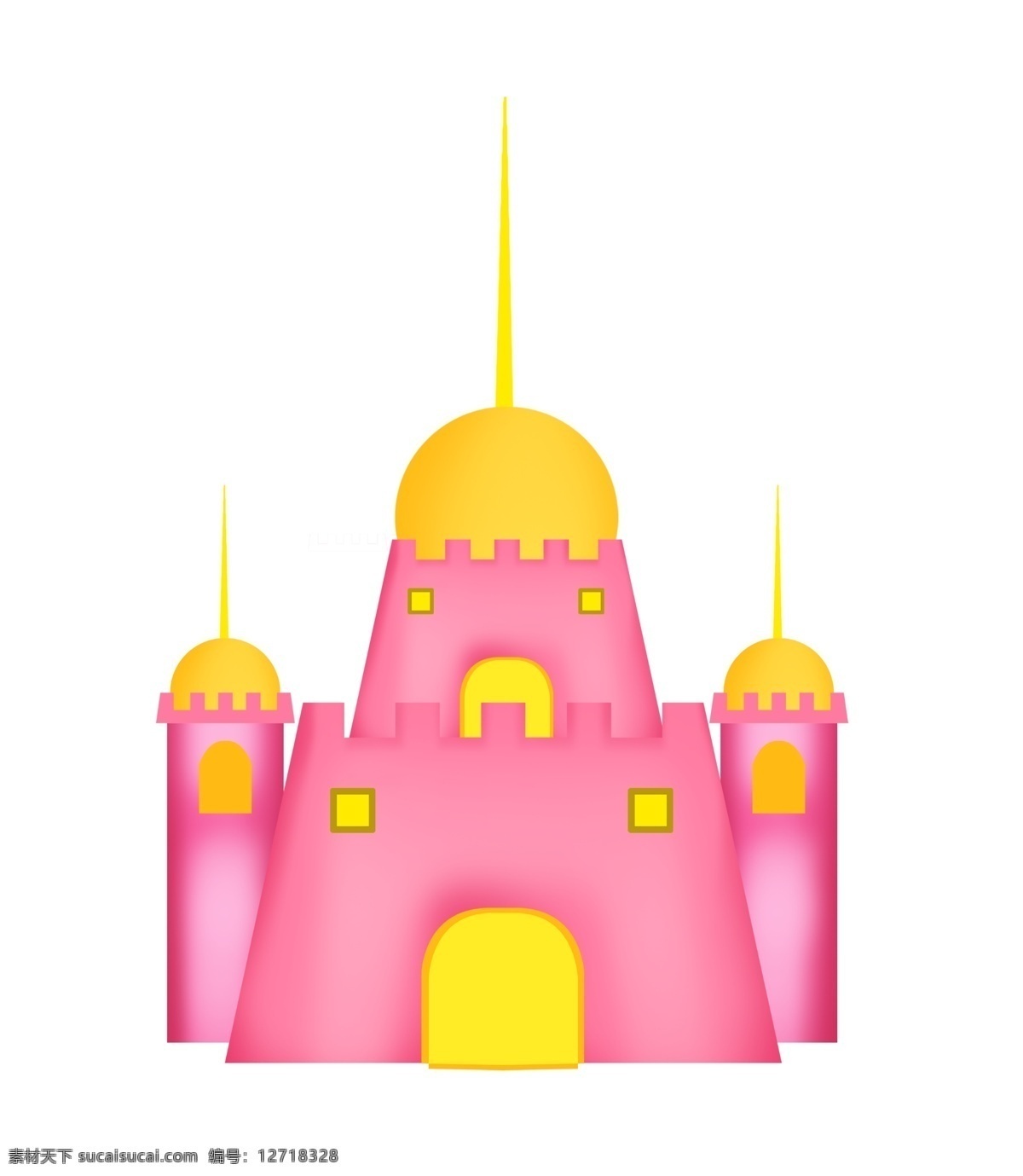 粉色 城堡 建筑 插画 粉色的城堡 卡通插画 城堡的插画 建筑城堡 创意的城堡 独特的城堡