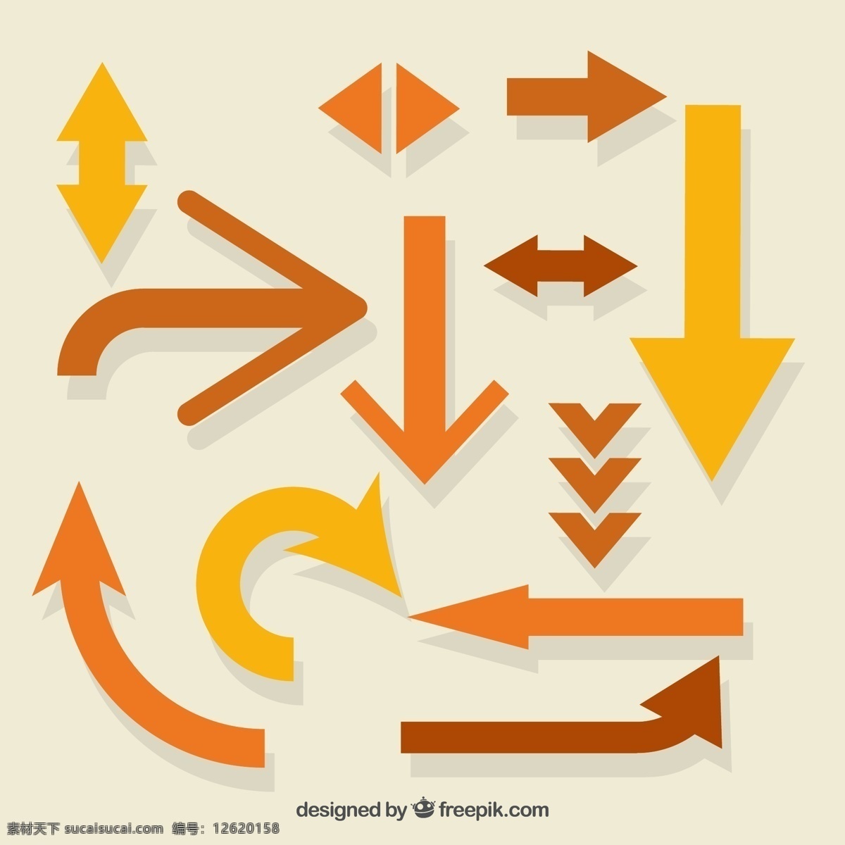 箭头 箭头图标 手绘箭头 卡通箭头 矢量箭头 矢量 多样式箭头 各种箭头 平面素材