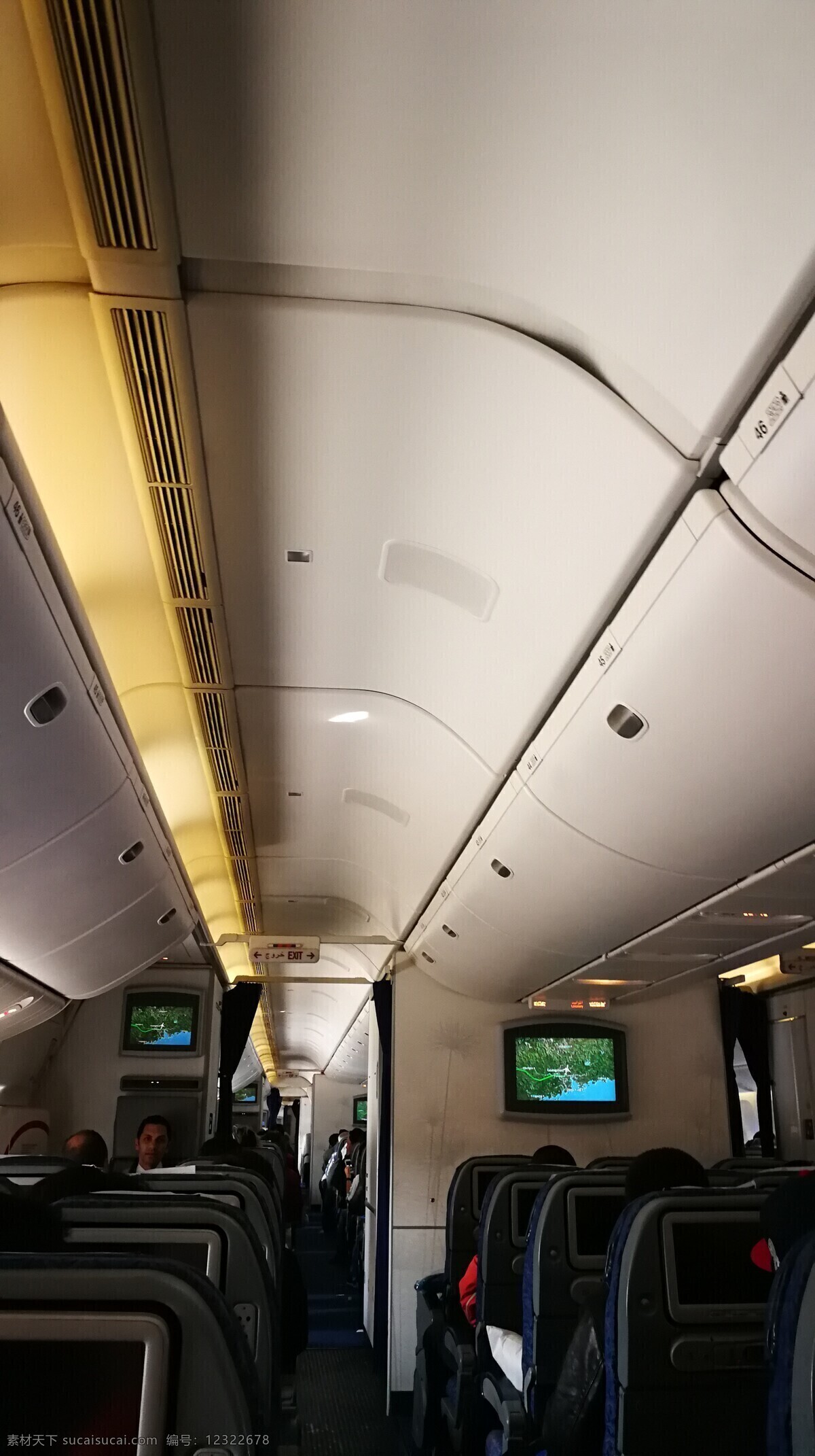 客机机舱 飞机 客机 机舱 座位 旅行 交通工具 现代科技