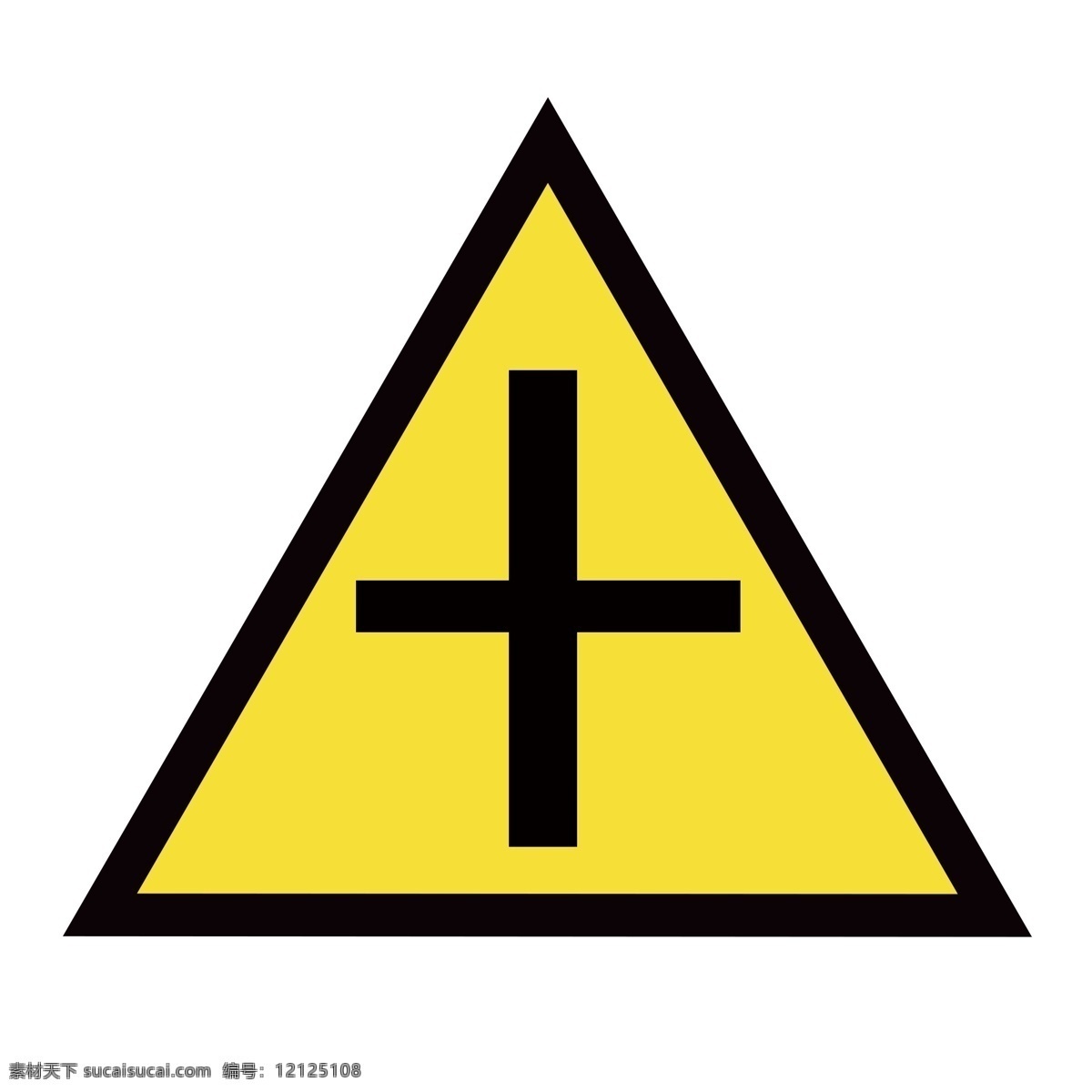 十字路口图标 十字路口 警示类 禁止