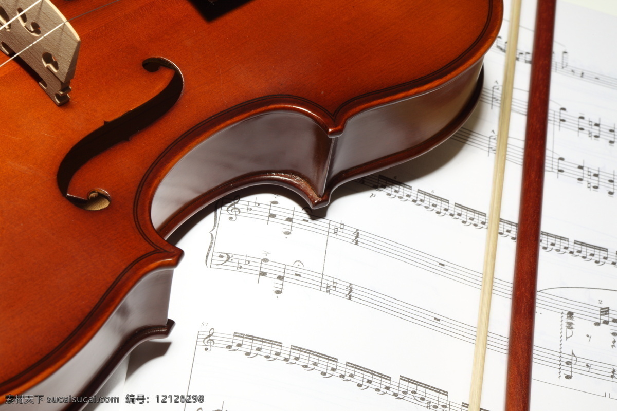 小提琴与音符 小提琴 乐谱 音符 中提琴 文化艺术 音乐 影音娱乐 生活百科 白色