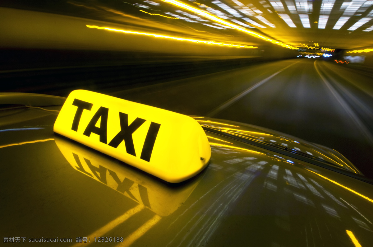 隧道 里 计程车 的士车 出租车 车辆 汽车 汽车图片 现代科技